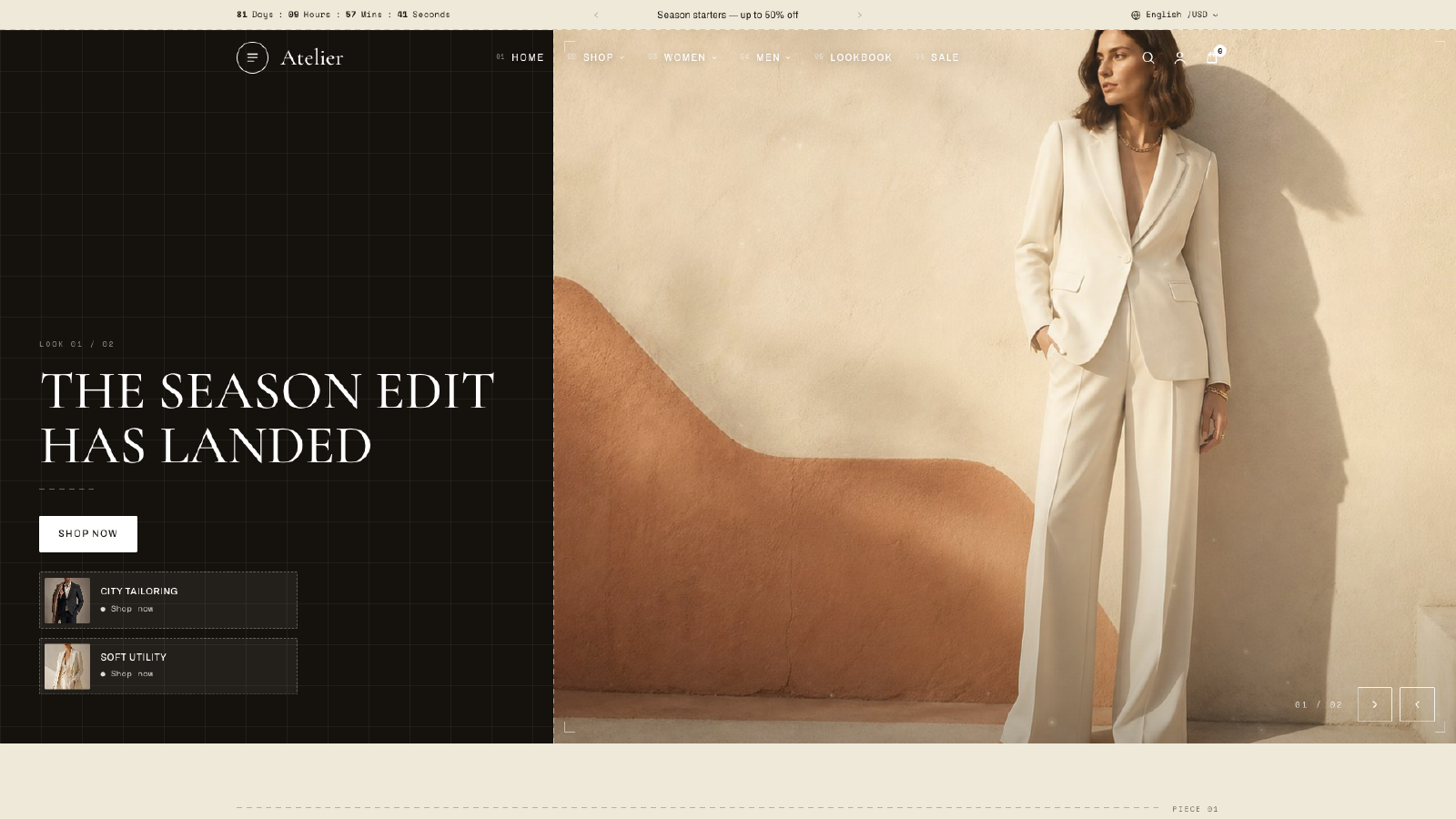 Atelier — Fashion Storefront